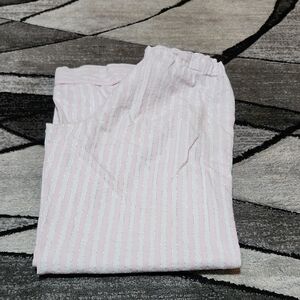 VICTORIA SECRET 2013 ICONIC STRIPED SILVER SHINE SLEEP PANT